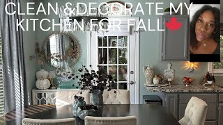 NEW 🍂VINTAGE GLAM COZY FALL CLEAN AND DECORATE WITH ME  KITCHEN  DINNING REFRESH🍁 [upl. by Itin242]