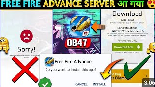 How To Download Free Fire Advance Server 2024  Ff New Ob47 update FF Advance Server Download Link [upl. by Edia]