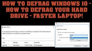 How to defrag Windows 10 How To defrag your Hard Drive FASTER Laptop [upl. by Harbird13]