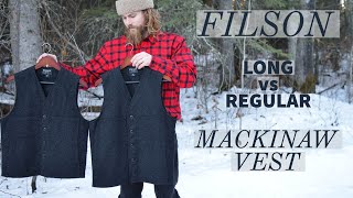 Filson Long vs Regular Mackinaw Wool Vest [upl. by Nereen]