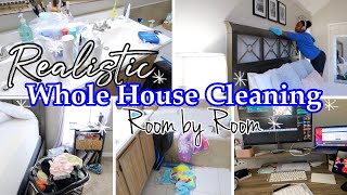 WHOLE HOUSE CLEANING SERIES  REALISTIC CLEAN WITH ME  CLEANING MOTIVATION [upl. by Ylro]