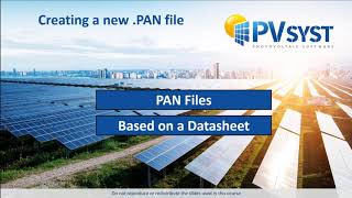 PVsyst 7  Adding a PAN file [upl. by Alexandro]