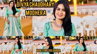 divya chaudhary  modhera  non stop live garba ni moj [upl. by Neelav]