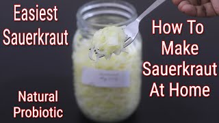 How To Make Sauerkraut  Homemade Sauerkraut  Sauerkraut Recipe  Cabbage Probiotic Recipe [upl. by Anesusa748]