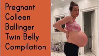 Pregnant Colleen Ballinger Twin Belly Compilation  YouTuber [upl. by Yrral]