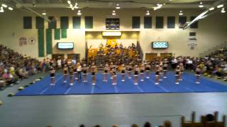 DeLand High School Varsity Cheerleaders Introduced at 2010 Bulldog Growl [upl. by Ailadi]