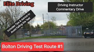 Real Bolton Test Route  Driving Test  Common Test Fails amp Tips on How to Pass the Driving Test UK [upl. by Ellinej]