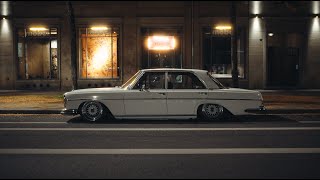 Night Drive  Bagged Mercedes Benz W108  4K [upl. by Noelani]