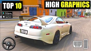 Top 10 OPEN WORLD Car Games Like Forza Horizon For Android  HIGH GRAPHICS [upl. by Isewk272]