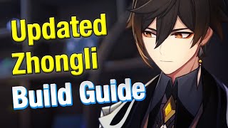 UPDATED ZHONGLI FULL GUIDE Artifacts Sets Weapons Stats and quick Team Comps  Genshin Impact [upl. by Glantz]