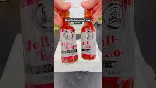 REMOVING Hot Sauce Labels 🔥 how to take labels off of glass bottles hack [upl. by Ihp882]