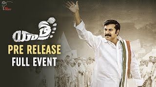 Yatra Pre Release Event  YSR Biopic  Mammootty  Jagapathi Babu  Anasuya  Mahi V Raghav [upl. by Ellitnahc]