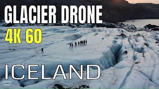 Iceland Glacier Drone 4K 60 fps Disappearing Solheimajökull Glacier retreated by 977 m in 15 yrs [upl. by Grim]