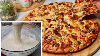 Sans Mettre la Main dans la Pâte‼️La Pizza la plus facile et Moelleuse 👌😋 que vous allez préparer [upl. by Crysta]