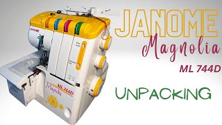 Janome Magnolia Overlocker Machine 744DUNPACKING BEST SERGER REVIEW оверлок машинаРАСПАКОВКА [upl. by Cora]