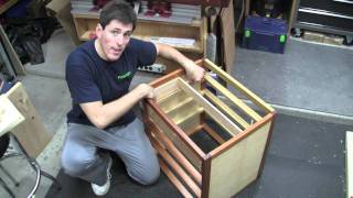 388  Sculpted Mahogany Vanity  Part 8  Fitting Drawers and Drawer Guides [upl. by Daryl923]