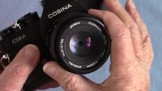 Review  COSINA CSM Film Camera [upl. by Airdnax]