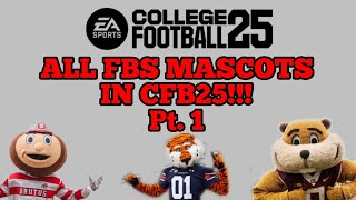 Every Mascot In EA Sports College Football 25 Pt 1 [upl. by Akir]