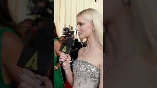 Anya TaylorJoys Oscars Red Carpet Interview with AmeliaDimoldenberg  96th Oscars [upl. by Oric652]