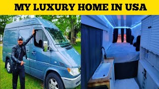 I Made 5 Star Home In Van USA  चलता फिरता घर Wow 😍 CAMPERVAN  MOTORHOME  VANLIFE [upl. by Yenruoc]