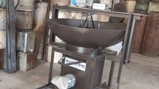 43quot kadai Semiautomatic MavaKhoyaRabdi Boiler at biomass wood stove🔥🔥 9414185084 [upl. by Cr654]