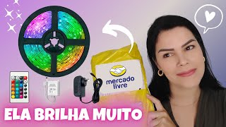 Como Instalar e Utilizar Fitas de Led do Mercado Livre  Iluminando seu Espaço com Estilo unboxing [upl. by Mogerly464]