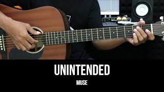 Unintended  Muse  EASY Guitar Tutorial  Chords  Lyrics  Guitar Lessons [upl. by Ettedo]