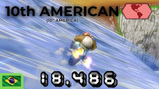 【MKW Flap LTAR】DS Yoshi Falls  18486  Dudu 10º América [upl. by Ataner]