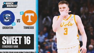 Tennessee vs Creighton  Sweet 16 NCAA tournament extended highlights [upl. by Annetta686]