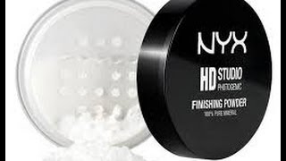 NYX HD Studio Photogenic Finishing Powder Review [upl. by Idnar472]