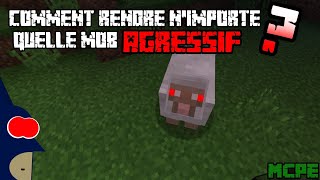 Comment rendre nimporte quelle mob agressif dans Minecraft Pe  CommandBlock TutoMcpeFr [upl. by Kubis]