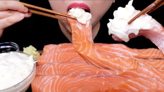 ASMR SALMON 연어  홀스래디쉬 소스 리얼사운드 먹방 EATING SOUND MUKBANG [upl. by Aztin]