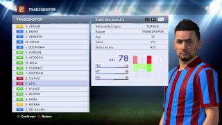 PES 2015 Trabzonspor players [upl. by Tteve]