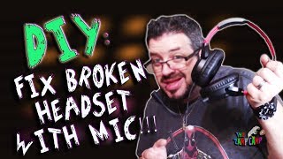 DIY HOW TO FIX A BROKEN HEADPHONES OR GAMING HEADSET WITH MIC [upl. by Honorine]