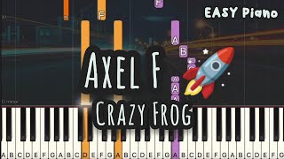 Crazy Frog  Axel F Easy Piano Piano Tutorial Sheet [upl. by Zilla286]