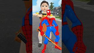 Spider Man Sword vs Squid Game 2 spiderman squidgame spidermansword [upl. by Gnouhc266]