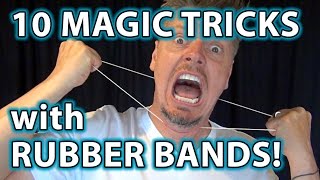 TOP 10 Magic Pranks with Rubber Bands  Easy to do Tricks [upl. by Fasto]