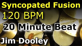 Drums Only Backing Track  Syncopated Fusion 120 BPM Drum Loop Excerpt [upl. by Llerdna]