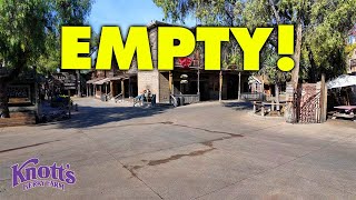 EMPTY Knotts Berry Farm  Rides Construction and new food 20240131 [upl. by Ari]