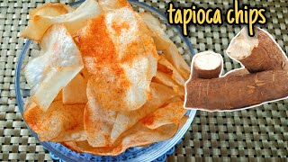 Cassava Chips  How to make Tapioca Chips at home [upl. by Zerdna]