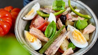 La salade niçoise star de lété  Recette salade repas complète et fraîche [upl. by Melas882]