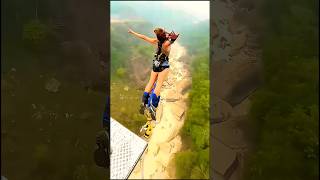 Bungee Jumping With Rope In Beautiful Place  Bungee Jumping ytshorts shorts trendingshorts [upl. by Farrel]