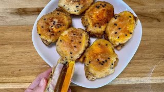 Fried Nian Gao with Yam amp Sweet Potatoes Recipe [upl. by Hnahym]