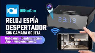 Reloj Despertador con Cámara Oculta Wifi HDMiniCam  Configuración [upl. by Leonardo]