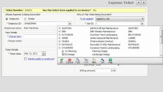 Peachtree Tutorial Entering Expense Tickets 2009 2011 Sage Training Lesson 126 [upl. by Norihs]