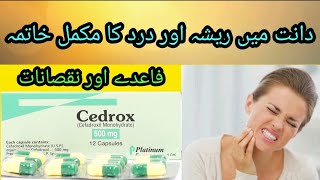 Cedrox 500mg Capsule💊 uses in urdu  دانت میں درد اور ریشے کا علاج Cedrox benefit amp side effect [upl. by Hurlbut931]