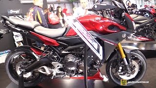 2016 Yamaha MT09 Tracer Customized by Ermax  Walkaround  2015 EICMA Milan [upl. by Suryt]