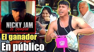 Nicky Jam quotEl ganadorquot La seriedespues de ver el ganador En público [upl. by Garcon874]