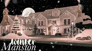 NO LARGE PLOT Winter Mansion 100K Bloxburg Speedbuild [upl. by Hait82]