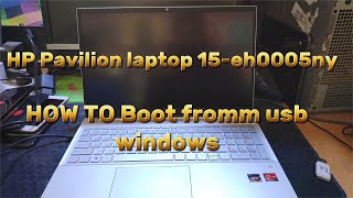 How To Install Windows 10 on HP Pavilion Laptop 15eh0005ny from USB Enable HP Pavilion Boot Option [upl. by Tolecnal357]